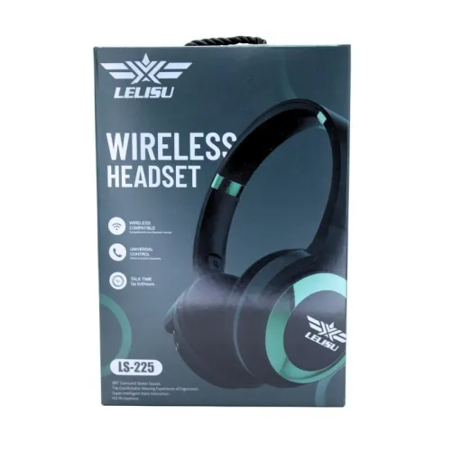 CASQUE MICROPHONE BLUETOOTH-TF CARD-AUX SANS FIL LELISU LS-225 BAT 6H