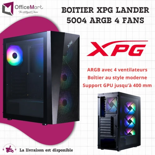 BOITIER XPG LANDER 5004 ARGB 4 FANS