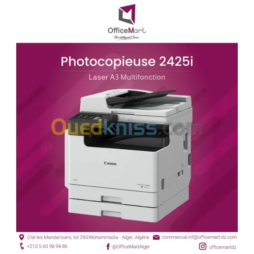 Photocopieur Laser A3/A4 Canon IR 2425i Noir et Blanc