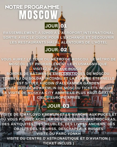 Voyage organisé combiné Moscow &  Saint Petersburg
