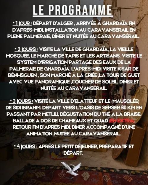 VOYAGE ORGANISE GHARDAIA - PAR BUS