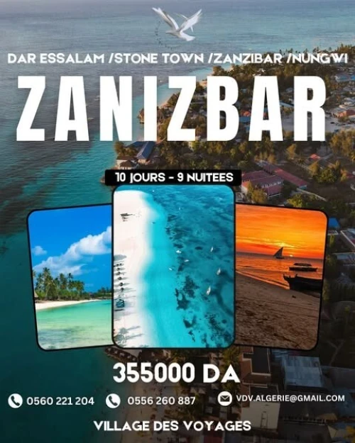 Voyage organise a ZANZIBAR 