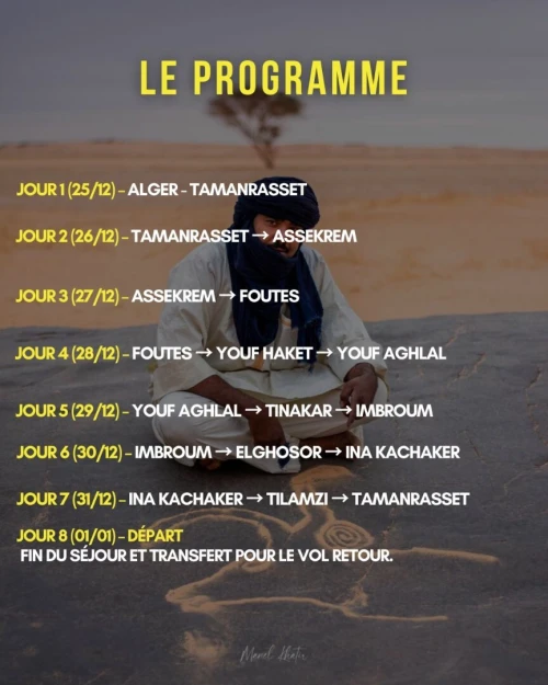 voyage organise à Tamanrasset Tassili Hoggar & Assekrem (Réveillon)