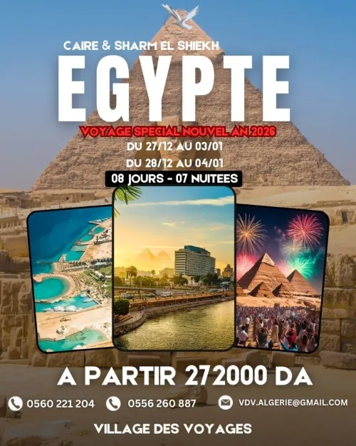 voyage organise cairo + sharm el sheikh - new year