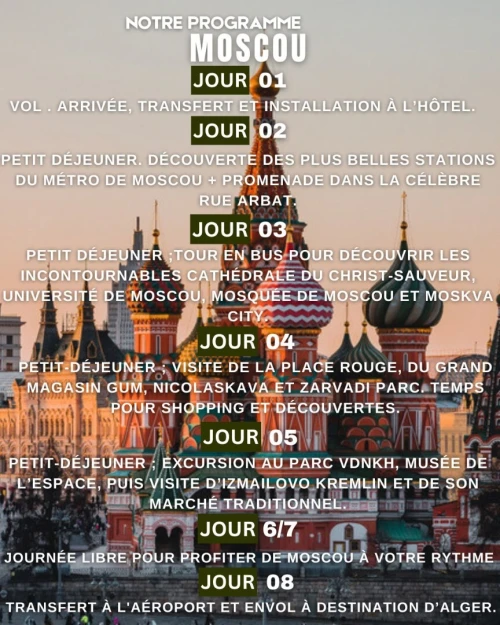 Voyage organise Russie