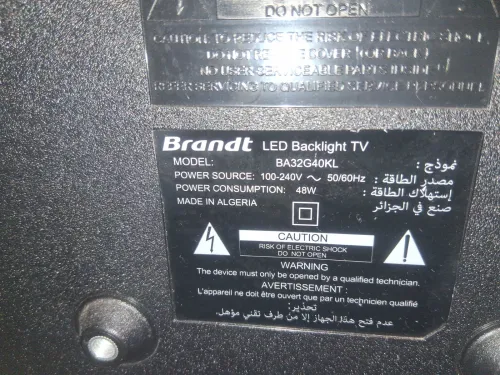 Tv brandt simple 32" problème afficheur à changer