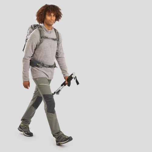 PULL POLAIRE DE RANDONNÉE - MH100 - HOMME GRIS