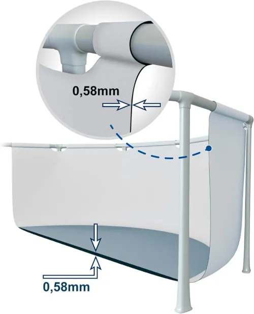 Piscine rectangulaire prisme avec filtre 300*175*80 cm