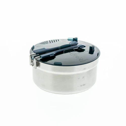 POPOTE CAMP DU RANDONNEUR MH500 INOX + REVÊTEMENT ANTI-ADHÉSIF 2 PERSONNES 2,1L QUECHUA