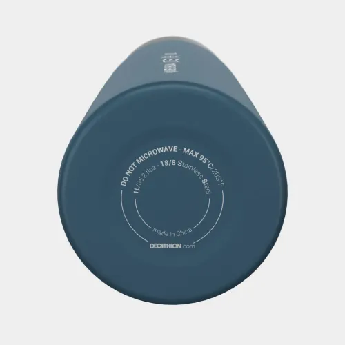 BOUTEILLE ISOTHERME RANDONNÉE INOX 1 LITRE BLEU