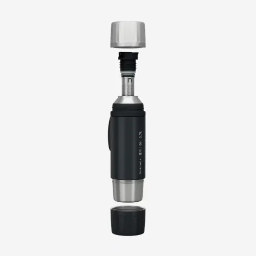 Bouteille inox isotherme avec filtre à thé 0,7L, de randonnée et camping