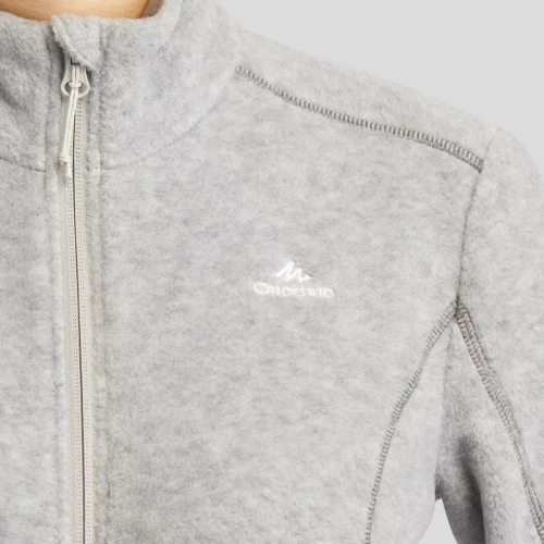 VESTE Polaire de randonnée montagne femme, MH100 full zip gris