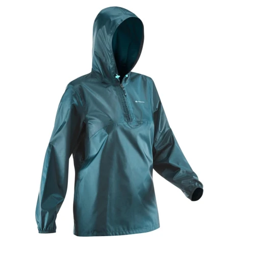 VESTE COUPE VENT ET DÉPERLANTE DE RANDONNÉE - RAINCUT 1/2 ZIP - FEMME