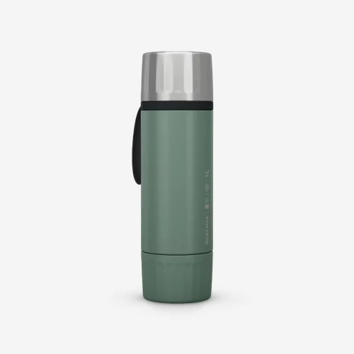 Bouteille inox isotherme avec filtre à thé 1L, de randonnée et camping