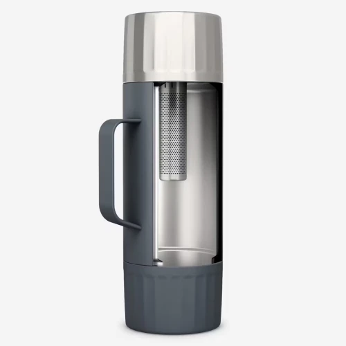 Bouteille inox isotherme avec filtre à thé 1,5L, de randonnée et camping