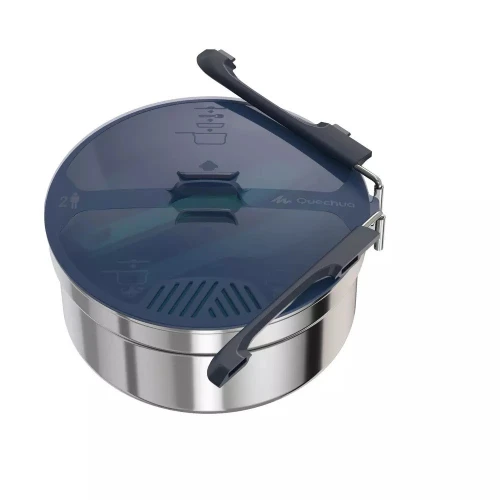 POPOTE CAMP DU RANDONNEUR MH100 INOX 2 PERSONNES (1,6L) - QUECHUA