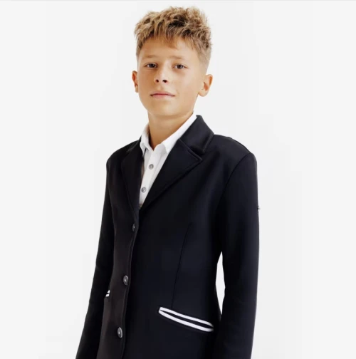 Veste de concours équitation enfant - 500 noir