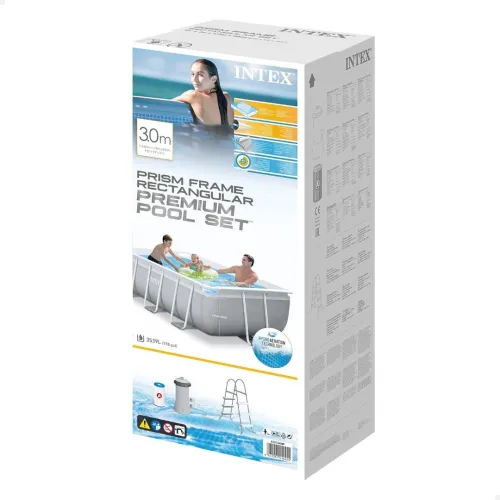 Piscine rectangulaire prisme avec filtre 300*175*80 cm