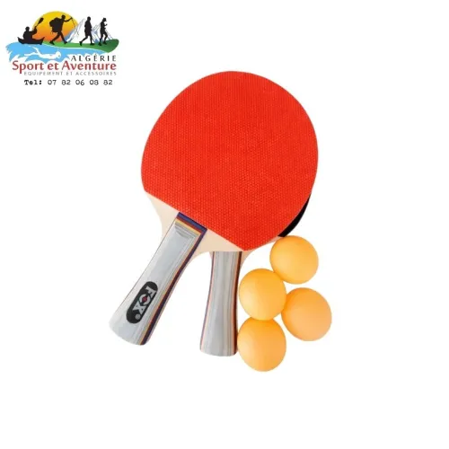 Raquette Ping Pong + 4 Balles FOX