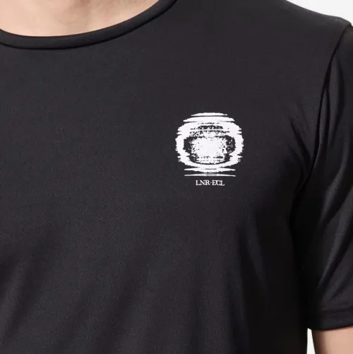 Tee shirt anti uv surf manches courtes ample homme, Print noir