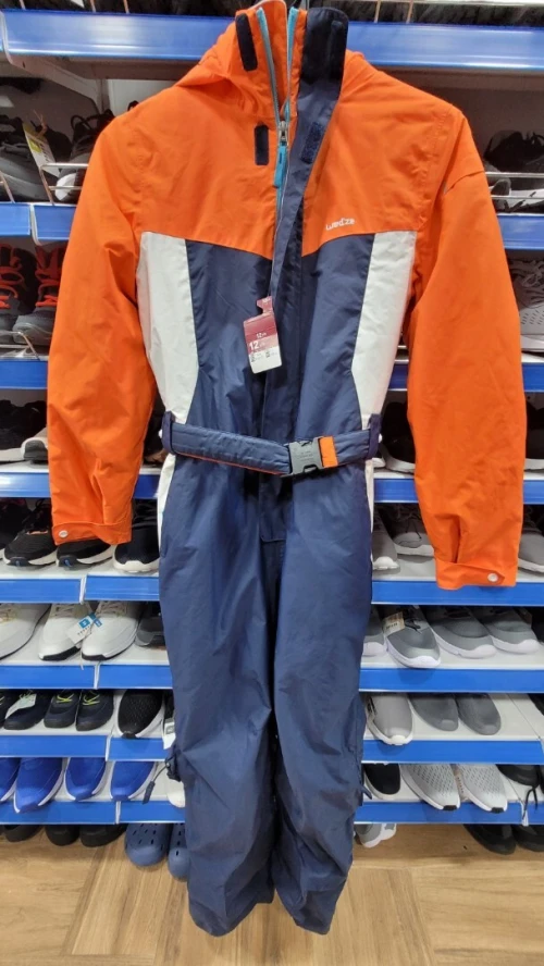 Combinaison de ski chaude enfant 5-13 ans, SKI100 bleu