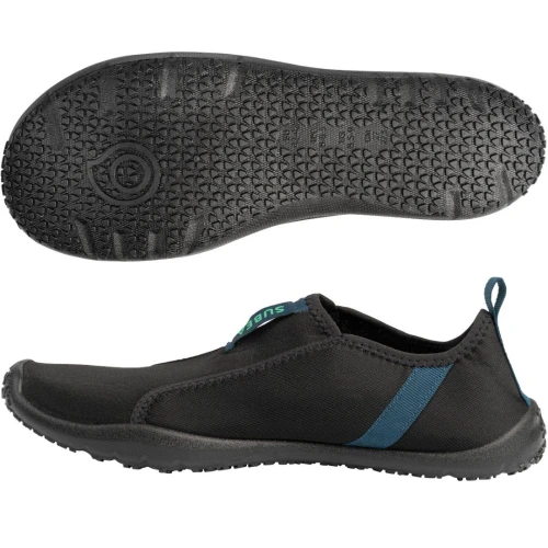 CHAUSSURES AQUATIQUES ÉLASTIQUES ADULTE - AQUASHOES 120 NOIR