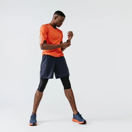 CORSAIRE 3/4 RUNNING RESPIRANT HOMME (COLLANT) - DRY NOIR KALENJI