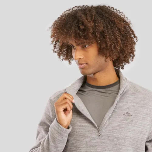 PULL POLAIRE DE RANDONNÉE - MH100 - HOMME GRIS