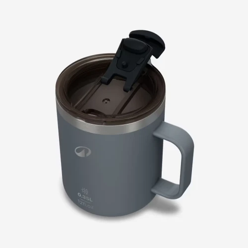 Mug 900 isotherme 0,35L en inox, pour le camping, la randonnée/trekking - gris