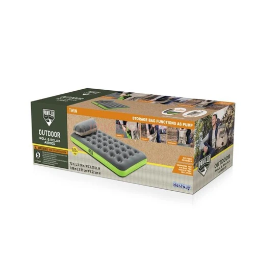 Matelas gonflable Bestway Roll & Relax 1 personne - Vert