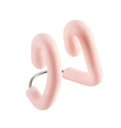 Pince nez de natation inox-latex réglable rose pastel