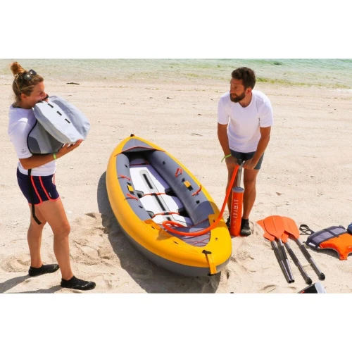 POMPE A MAIN BASSE PRESSION 1-8 PSI DOUBLE ACTION POUR KAYAK 2 X 2,6L ORANGE