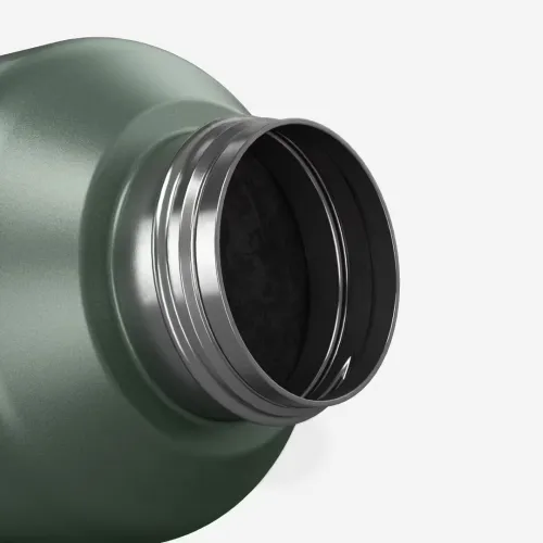 Gourde 100 inox 1l avec bouchon à vis pour la randonnée - Vert