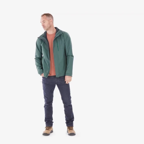 Veste de randonnée imperméable homme, NH500 vert