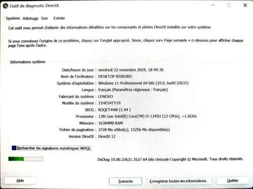 Lenovo Thinkpad T14 Gen 4 i5-1345U 16GB DDR4 256SSD