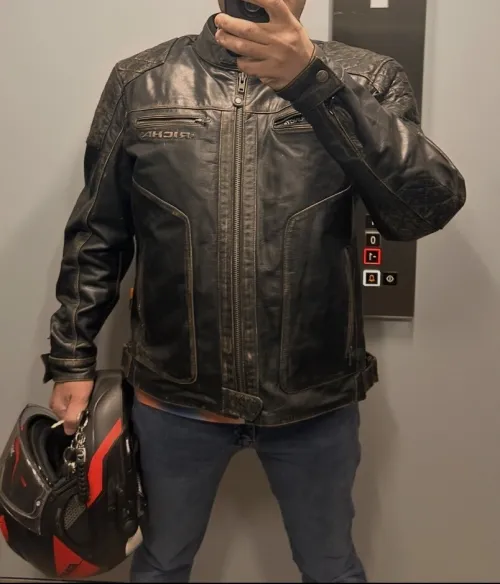 Blouson cuir véritable