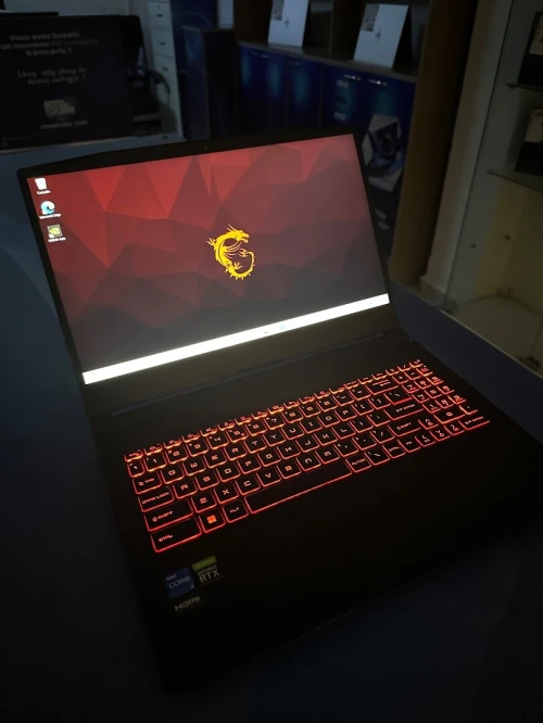 MSI KATANA GF66  CORE : INTEL I5  / 12500H DISC : 01 TB  (SSD)  RAM : 16 GB   RTX 3050