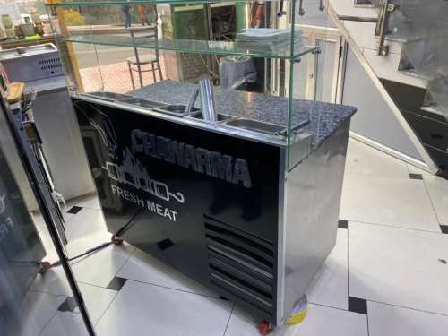 Table chawarma plan de travail avec frigo