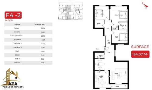Vente Appartement F4 Alger Cheraga