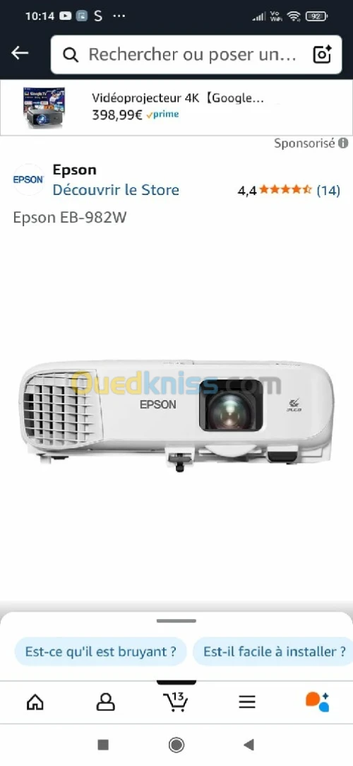 Vidéo projecteur Epson 