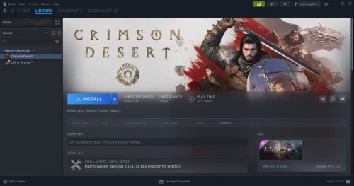 Crimson Desert Steam Account