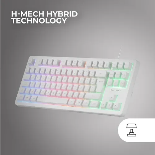 Clavier Mars Gaming MK023 BLACK/WHITE