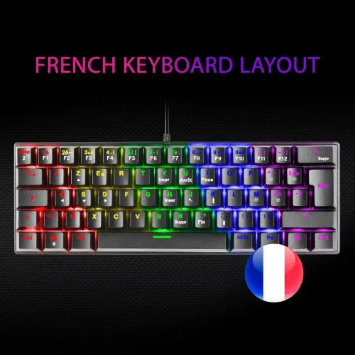 CLAVIER MARS GAMING MK60 MECHANICAL FRGB CHR