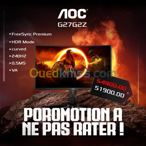 Monitor AOC C27G2Z Curved VA 240Hz 0.5ms