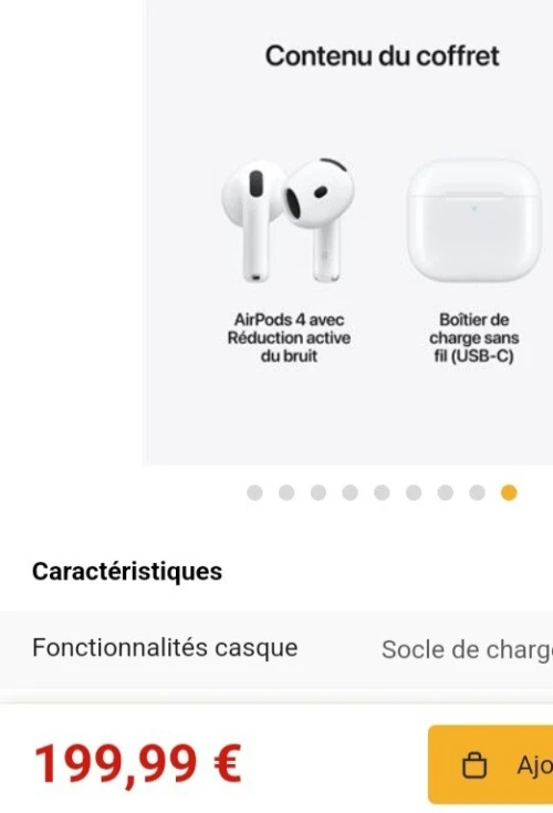Airpods 4 chargé sans fil magsafe Original  