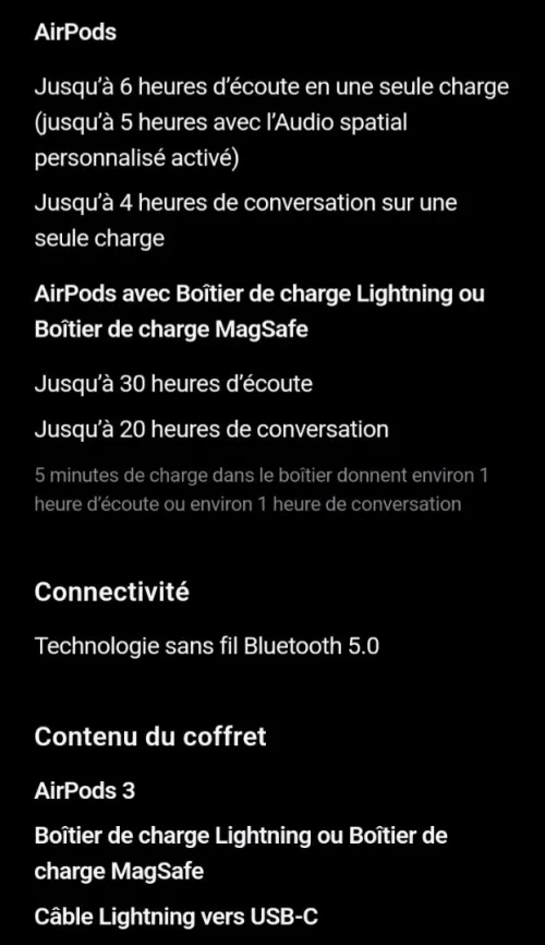 Airpods 3 chargé sans fil magsafe Original 
