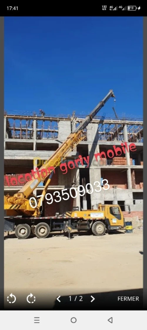 Location gariy mobile. 25tn 