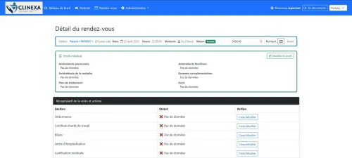 Clinexa - Logiciel de Gestion de Cabinet Médical