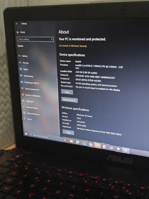 Asus i5 7300HQ Gforce GTX 950m