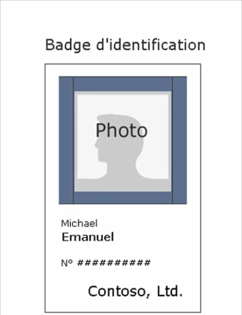 Impression BADGE EN PVC